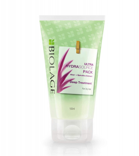 Biolage Hydrasource Deep Treatment Pack, Hair Mask with Aloe Vera for Dry Hair (Paraben Free) 100 ml | free ship