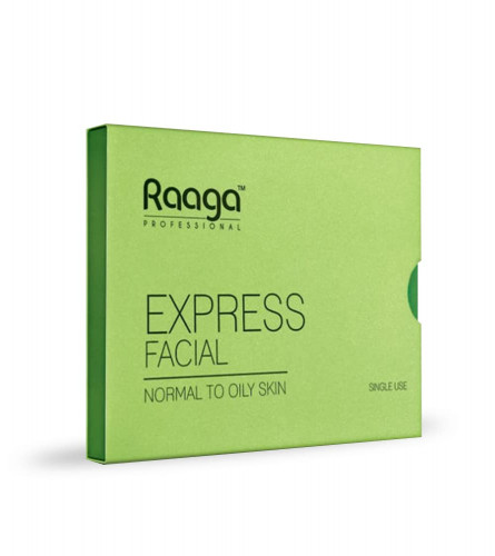 Raaga Professional Express Facial Kit (1+1) |Normal to Oily Skin|One time Facial Kit with 6 Sachets, 35 gm (pack of 2)