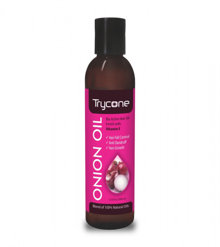 Trycone Onion Oil for hair growth, hair fall control and dandruff control Enrich with Vitamin E & Natural Actives, 200 ml | free ship