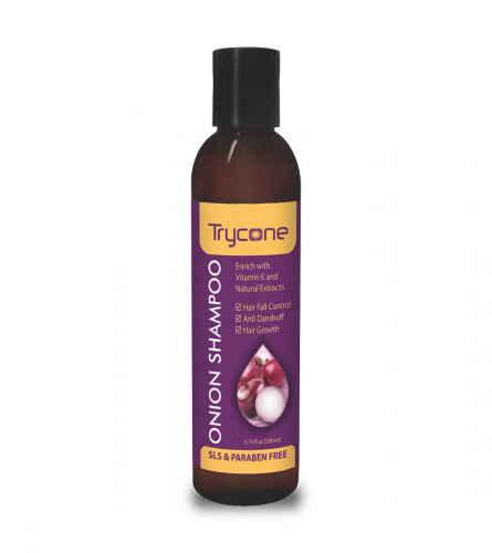 Trycone Red Onion Shampoo for hair growth Enrich with Vitamin E & Natural Actives, 200 ml (free shipping)