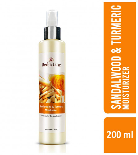 Vedicline Sandalwood & Turmeric Moisturizer, Repair Dull & Dry Skin, Help to Seal Moisture For Normal To Dry Skin, 200 ml (free ship)