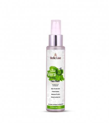 Vedicline Aloe Vera Purifying Face Wash Reduce Dryness, Patchiness & Oiliness With Niacinamide, Aloe Vera For Natural Radiance,100 ml (free shipping)