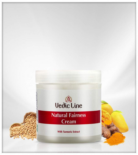 Vedicline Natural Fairness Cream, Reduces Redness, Pimples & Acne with Turmeric Extract, Mango Extract, Soya Oil for Restoring Fairness Glow, 100 ml (free ship)