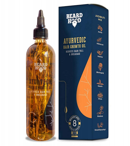 Beardhood Ayurvedic Hair Growth Oil For Hair Fall & Growth | 200 ml (pack of 2) free shipping