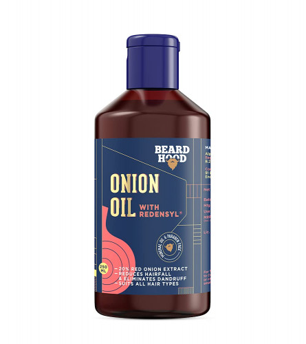 Beardhood Onion Hair Oil with Redensyl for Hair Growth and Anti Hairfall, 250 ml | free shipping