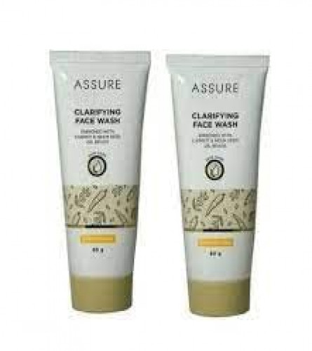 ASSURE Clarifying Face Wash Enriched with Carrot & Neem Seed , Oil Beads (2 x 60 g) free ship