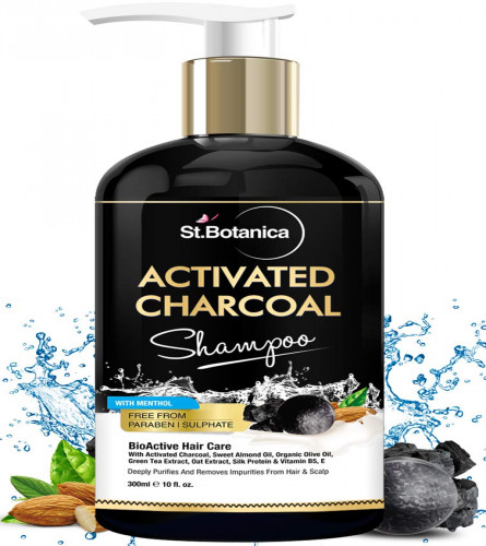 StBotanica Activated Charcoal Hair Shampoo, 300 ml | free shipping