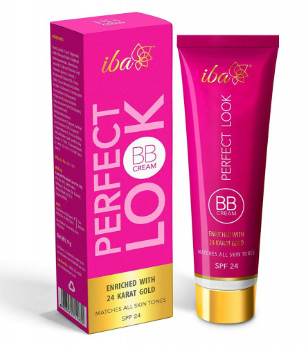 Iba Perfect Look BB Cream With 24 Karat Gold, 30 g (Medium Shade) l pack of 2