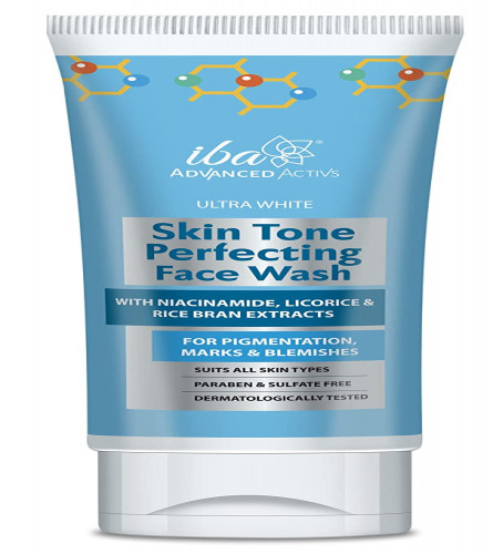 Iba Advanced Activs Ultra White Skin Tone Perfecting Face Wash l 100 ml (pack 2) free shipping
