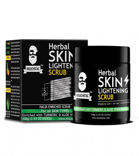 Muuchstac Herbal Skin Lightening Scrub, 100 gm (free shipping)
