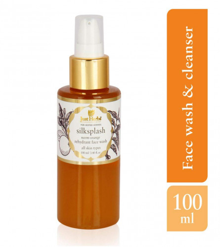Just Herbs Silk Splash Neem-Orange Rehydrant Ayurvedic Face Wash, 100 ml | free shipping
