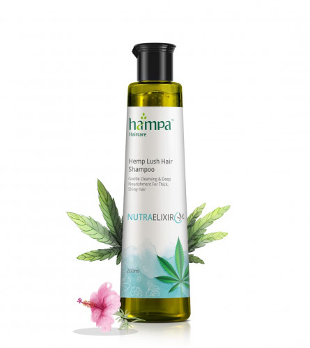 Hampa Hemp Lush Hair Shampoo | Hemp Oil, Hibiscus, Fenugreek & Chamomile | 200 ml (free shipping)