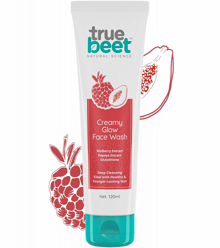 Truebeet Creamy Glow Face wash with Mulberry, Papaya Extract, 120 m (pack of 2) free shipping