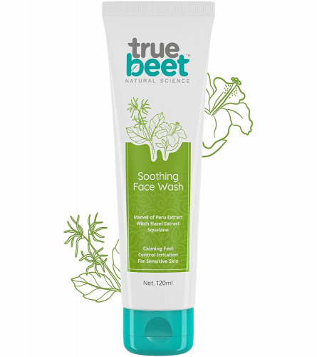 Truebeet Soothing face wash for Fresh and Calm Feel, Reduce Irritation on Sensitive Skin, 120 ml (pack of 2) free ship