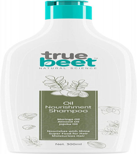 Truebeet Oil Nourishment Shampoo For Moisturizes & Nourishes Hair With Moringa, Almond and Jojoba Oil | 300 ML