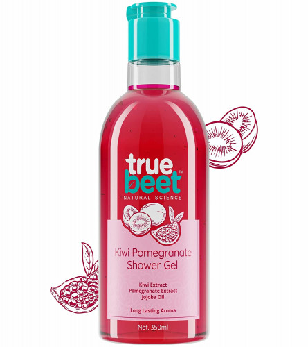 Truebeet Kiwi Pomegranate Body Wash Shower Gel For Long Lasting Aroma Infused with Kiwi-Pomegranate Extract & Jojoba Oil (350 ML)