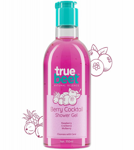 Truebeet Berry Cocktail Body Wash Shower Gel Infused With Raspberry, Cranberry & Mulberry For Cleanses with Care | 350 ml