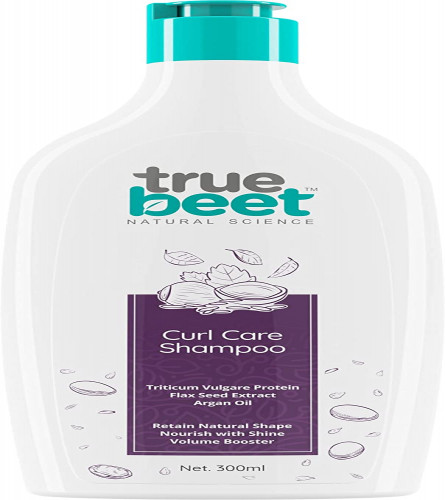 Truebeet Curl Care Shampoo For Nourish with Shine, Volume Booster with Triticum Vulgare Protein, Flax Seed Extract and Argan Oil | 300 ml