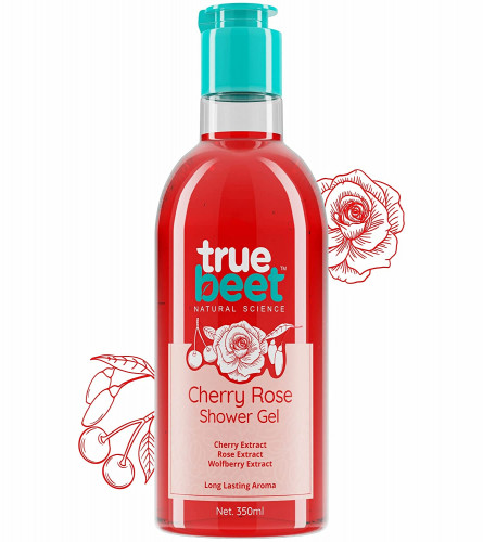 Truebeet Cherry Rose Body Wash Shower Gel For Long Lasting Aroma Infused with Cherry, Rose and Wolfberry Extracts (350 ML)
