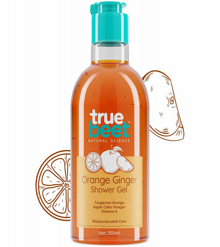 Truebeet Orange Ginger Body Wash Shower Gel For Moisturize Skin with Apple Cider Vinegar and Vitamin E for Men & Women (350 ML)