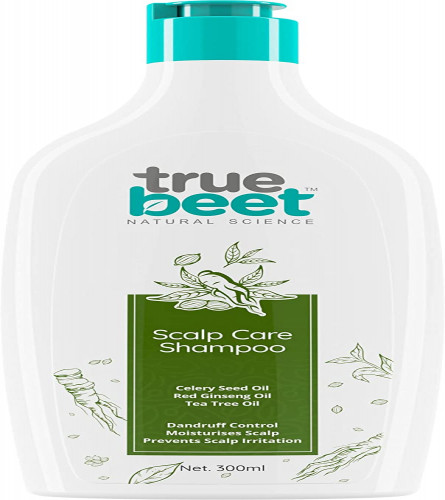 Truebeet Scalp Care Shampoo For Dandruff Control & Prevent Scalp Irritation with Celery Seed Oil, Red Ginseng & Tea Tree Oil - All Hair Types| 300 ML