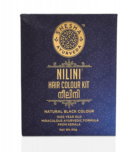 Shesha Ayurveda Nilini Hair Colour - 100% Ayurvedic, ZERO Chemicals, Natural Black Colour - 40 g (free ship)