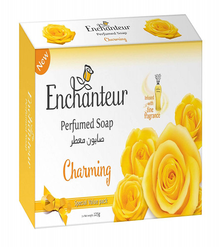 Enchanteur Charming Perfumed Soap with Citrus and Cedarwood Extracts 125g (PAck Of 3) free shipping