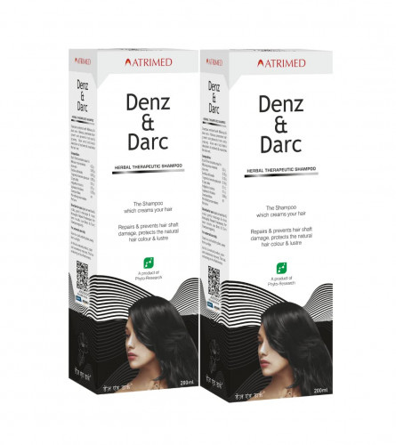 ATRIMED Denz & Darc Herbal Therapeutic Shampoo, 200 ml (pack of 2) free ship