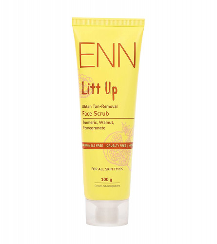 ENN Litt Up Ubtan Skin Brightening Face Scrub | Fights Wrinkles | Dark Spots And Acne | Nourishing Buff | Natural |100 gm