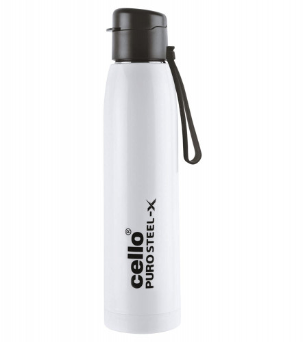Cello Puro Steel-X Cooper Water Bottle 900 ml  (White)