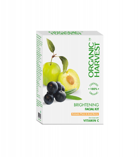 Organic Harvest Brightening Facial Kit: Kakadu Plum & Acai Berry | Pack of 5 Sachets | 50 gm (pack 2)