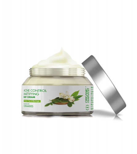 Organic Harvest Acne Control Mattifying Day Cream with Green Tea & Moringa50 Gm