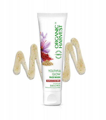 Organic Harvest Youthful Glow Face Wash: Saffron & Oat Milk