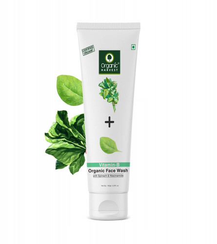 Organic Harvest Vitamin B Face Wash with Spinach & Niacinamide for Oily Skin, 100 gm (pack of 2) free ship