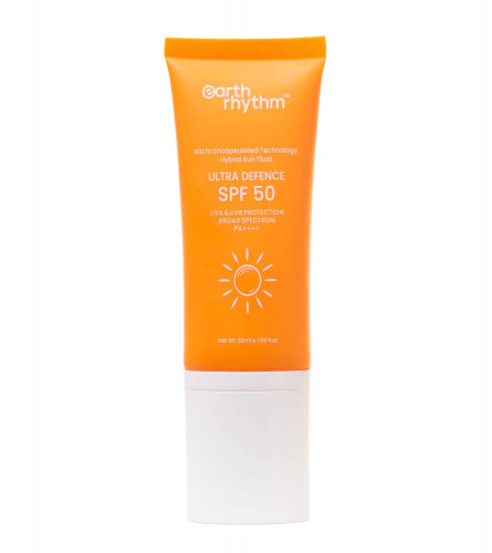 Earth Rhythm Ultra Defence Sunscreen SPF 50 | PA++++,Non Sticky/Non Greasy, 50 ml (free shipping)