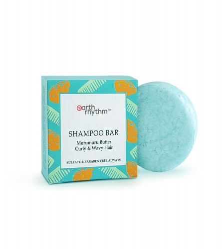 Earth Rhythm Murumuru Butter Shampoo Bar with Vitamin E | Dry, Frizzy, Curly or Wavy Hair | 80 gm (pack 3)