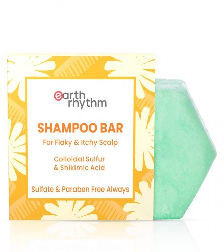 Earth Rhythm Anti-Dandruff Shampoo Bar for Itchy & Flaky Scalp | 80 gm (free ship)