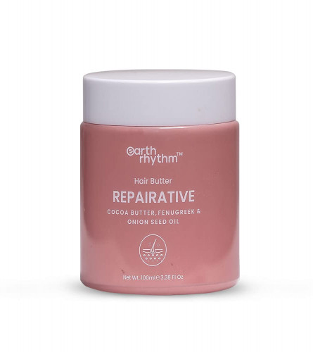 Earth Rhythm Repairative Hair Butter Mask with Onion Oil for Hairfall & Hair Growth, Strengthen Hair Roots, Adds Shine & Volume to Hair, for Men & Women, Sulphate & Paraben free - 100 ml