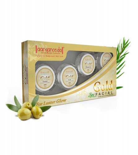 Aryanveda Gold Facial Kit With Almond Oil For Deep Moisturization & Radiant Instant Glowing Skin | 210 gm (free ship)