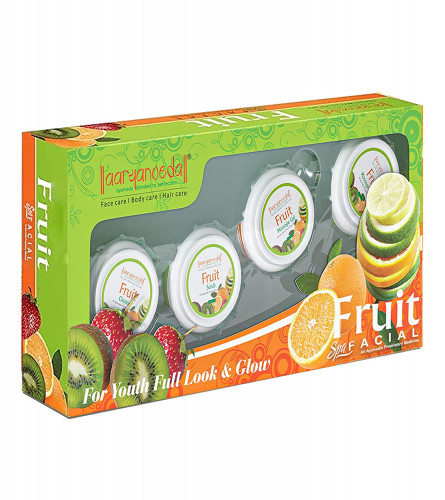 Aryanveda Fruit Facial Kit for Glowing Skin | Detan, Anti-Blemish, & Reduce Fine Lines & Dark Circles | 210 gm (free ship)