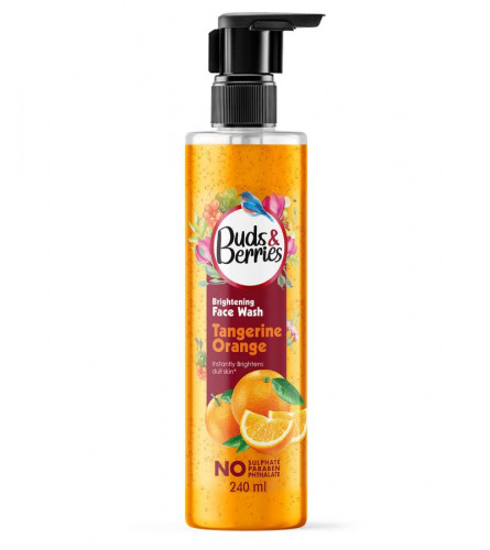 Buds & Berries Brightening Tangerine Orange Face Wash With Natural Vitamin C for Glowing Skin | 240 ml (free shipping)