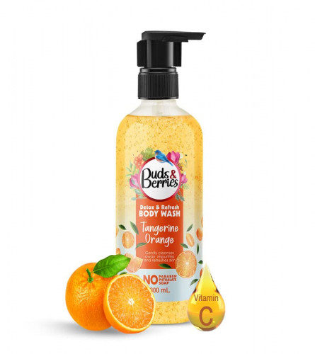 Buds & Berries Detox and Refresh Vitamin C enriched Tangerine Orange Body Wash for Soft and Smooth Skin | 300 ml (free shipping)
