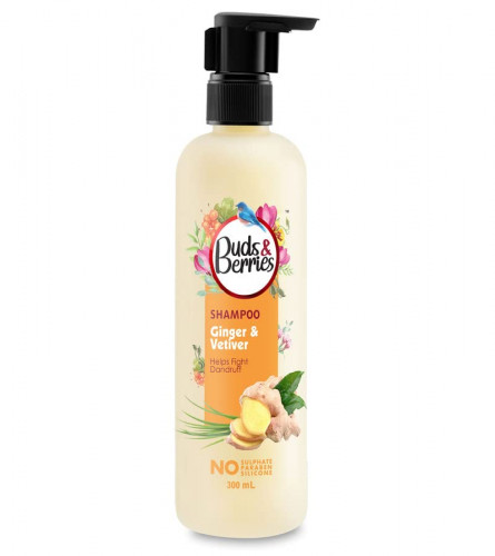 Buds & Berries Dandruff Control Shampoo with Ginger and Vetiver | 300 ml (free shipping)