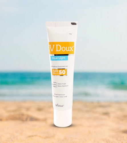 Brinton UV Doux Blue Sunscreen Gel SPF 50 pa+++ UVA/UVB, 50 gm (Fs)