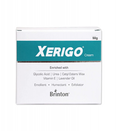 Brinton Xerigo Intense Skin Moisturizing Cream for Cracked Feet, Elbow & Knees 50 gm (Fs)