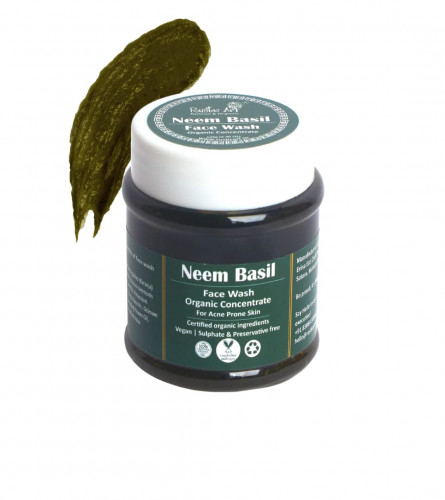 Rustic Art Organic Face Wash Concentrate (Neem Basil, 125 g) free shipping