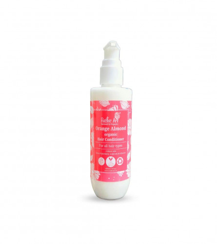 Rustic Art Organic Orange Almond Hair Conditioner | Vegan | Coconut Milk & Jojoba Oil | 200 ml (free ship)