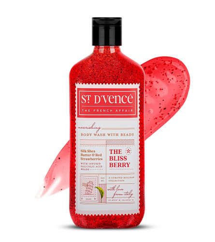 St. D'vence The Bliss Berry Body Wash with Salicylic Acid Beads- Strawberry & Shea Butter | 300 ml (free ship)