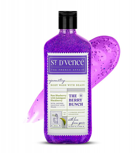 St. D'vence The Berry Bunch Body Wash with Salicylic Acid Beads- Blueberry & Blackberry Extract | 300 ml (free ship)