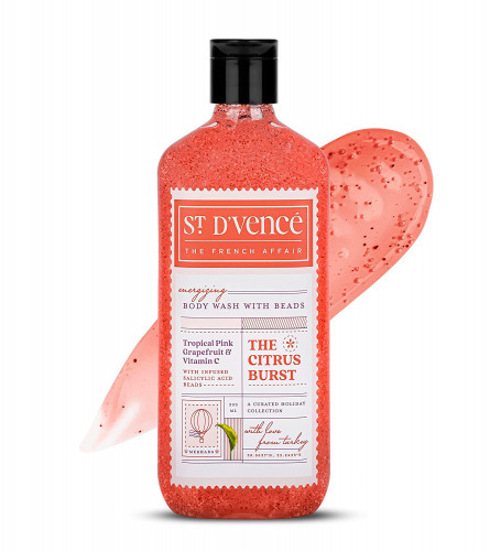 St. D'vence The Citrus Burst Body Wash with Salicylic Acid Beads- Pink Grapefruit Extract & Vitamin C | 300 ml (free shipping)